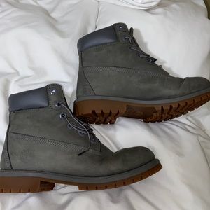 Timberland Boots Grey Suede Waterproof